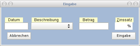 Dialog Forderungsberechnung