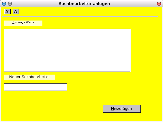 Sachbearbeiter anlegen